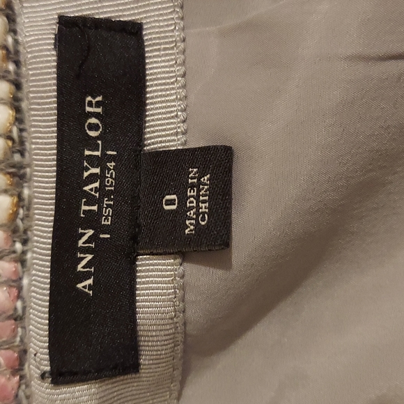 Ann Taylor Multicolored Tweed Boucle Knit Pencil Skirt Size 0 Grey - Picture 9 of 13